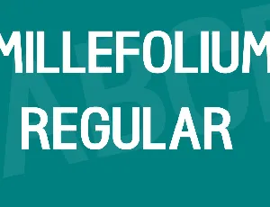 Millefolium font