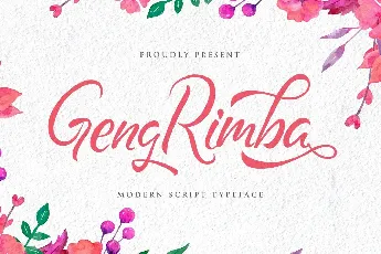 Geng Rimba Modern Script Calligraphy font