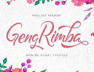 Geng Rimba Modern Script Calligraphy font