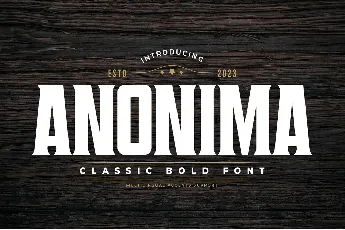 Anonima font