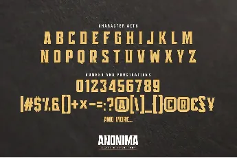 Anonima font