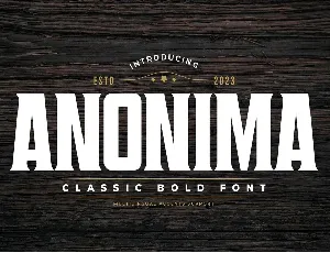 Anonima font