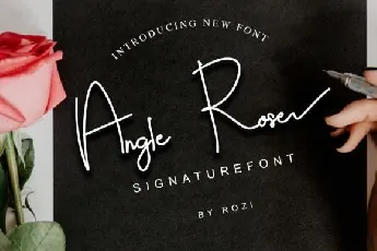 Angle Rose Signature font