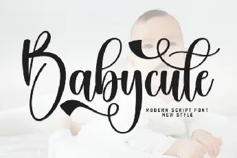 Babycute Script Typeface font