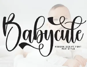 Babycute Script Typeface font