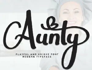 Aunty Script font