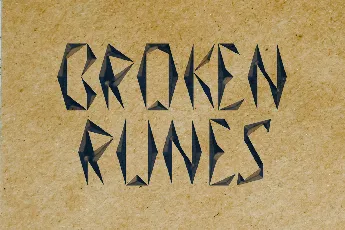 Broken Runes font