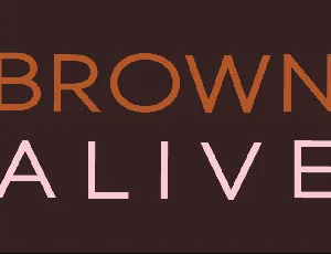 Brown Alive font