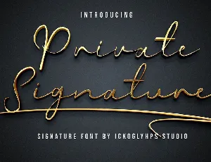 Private Signature font