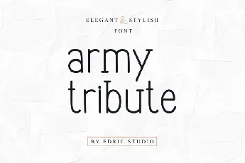 Army Tribute Display Sans font