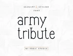 Army Tribute Display Sans font