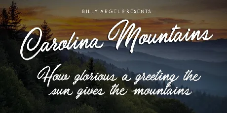 Carolina Mountains font