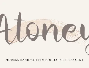 Atoney font