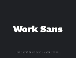 Work Sans Family font