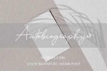 Autobiography Handwritten font