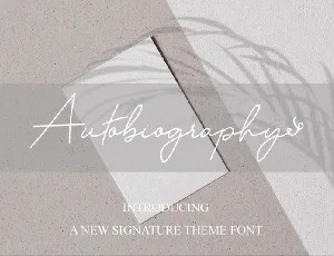 Autobiography Handwritten font