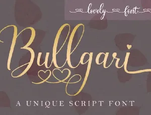 Bullgari Calligraphy font