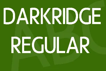 Darkridge font