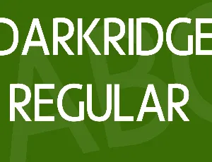 Darkridge font