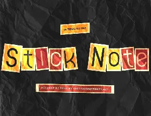 Stick Note Demo font