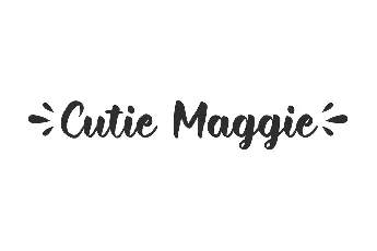 Cutie Maggie Demo font