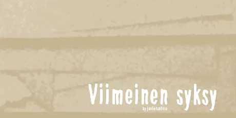 Viimeinen syksy font