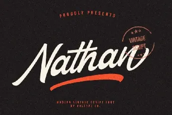 Nathan – Vintage Script font