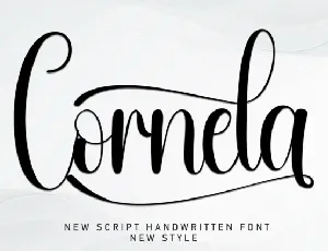 Cornela Script font