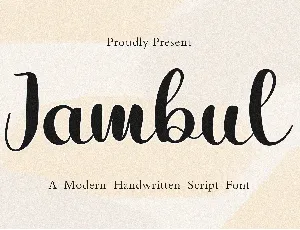 Jambul font