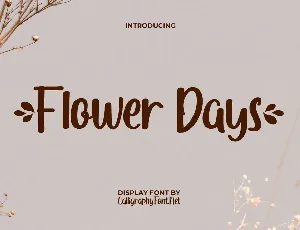 Flower Days Demo font