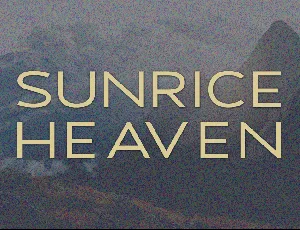 Sunrice Heaven font