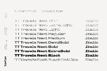 TT Travels Next Family font