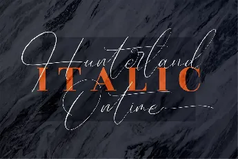 Hunterland Ontime font