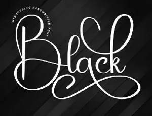 Black Calligraphy font