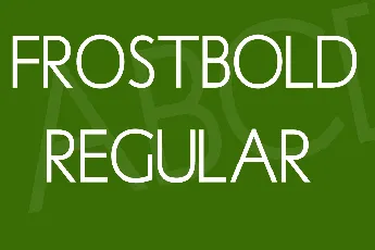 Frostbold font