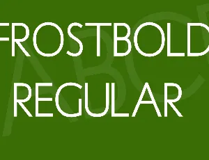 Frostbold font