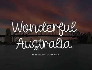 Wonderful Australia font