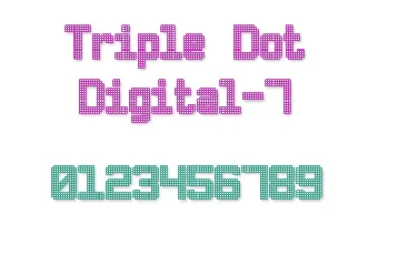 Triple Dot Digital-7 font