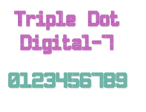 Triple Dot Digital-7 font