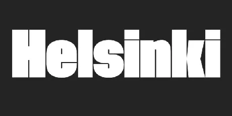 Helsinki XXL font