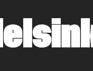 Helsinki XXL font