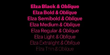 Elza Family font