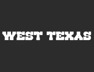 West Texas font