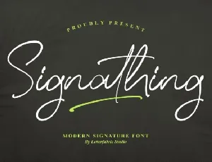 Signathing font