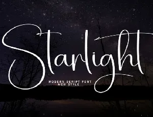 Starlight Calligraphy font