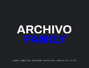 Archivo Family font