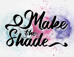 Make The Shade Script font