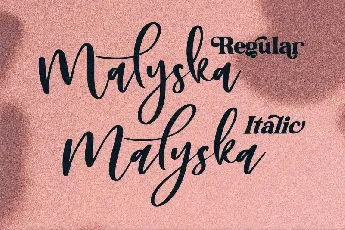 Malyska Calligraphy font