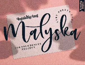 Malyska Calligraphy font