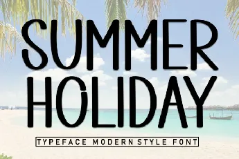 Summer Holiday Display font